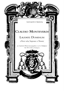 Selva morale e spirituale, SV 252–288: Laudate dominum in sanctis ejus, SV 287 by Claudio Monteverdi