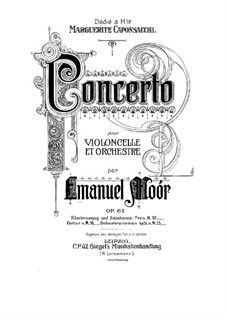 Concerto for Cello and Orchestra No.11, Op.61: Concerto for Cello and Orchestra No.11 by Emanuel Moór