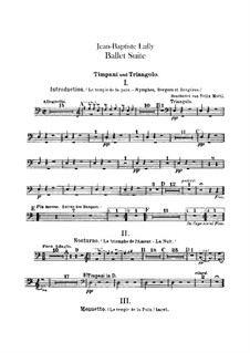 Ballet Suite: Percussion parts by Jean-Baptiste Lully