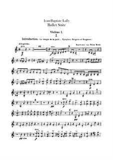Ballet Suite: Violin I part by Jean-Baptiste Lully