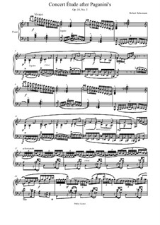 Six Concert Etudes after Caprices Paganini, Op.10: Etude No.3 by Robert Schumann