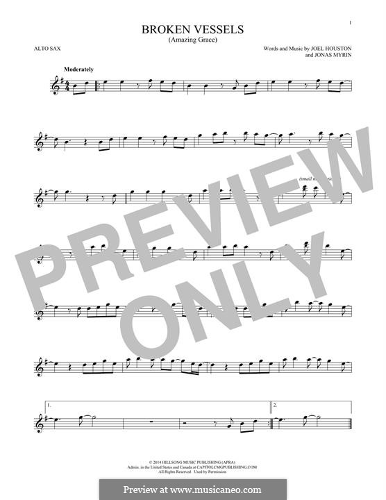 Broken Vessels (Amazing Grace): For alto saxophone by Jonas Myrin, Joel Houston