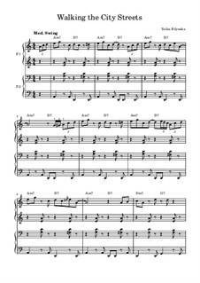 Walking the City Streets: For piano four hands by Yuliia Bilynska