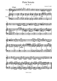 Sonata for Flute and Basso Continuo in C Major, RV 48: Movement IV by Antonio Vivaldi