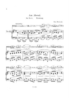 Evening Song for Cello and Piano: Score by Stanisław Moniuszko