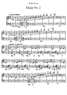 Elegy No.2, S.197: For piano by Franz Liszt