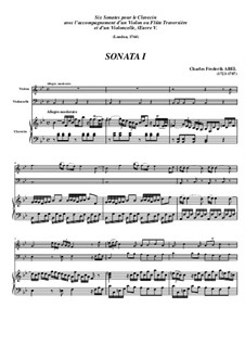 Trio Sonata No.1, WK 117: Movement I – Full Score by Carl Friedrich Abel