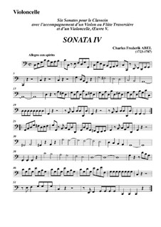 Trio Sonata No.4, WK 120: Movement I – Cello Part by Carl Friedrich Abel