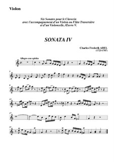 Trio Sonata No.4, WK 120: Movement I – Violin Part by Carl Friedrich Abel