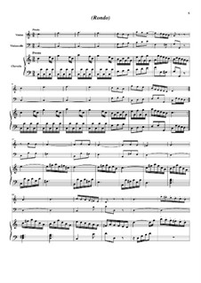 Trio Sonata No.4, WK 120: Movement II – Full Score by Carl Friedrich Abel