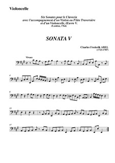 Trio Sonata No.5, WK 121: Movement I – Cello Part by Carl Friedrich Abel