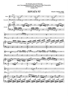 Trio Sonata No.6, WK 122: Movement I – Full Score by Carl Friedrich Abel