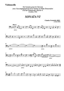 Trio Sonata No.6, WK 122: Movement I – Cello Part by Carl Friedrich Abel