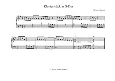 Klavierstück in G für Anfänger: Klavierstück in G für Anfänger by Thomas Uhlmann