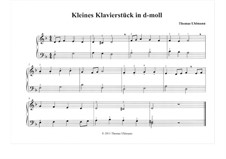 Kleines Klavierstück in d-moll: Kleines Klavierstück in d-moll by Thomas Uhlmann