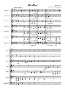 Abendlied, Op.69 No.3: For horns by Josef Gabriel Rheinberger