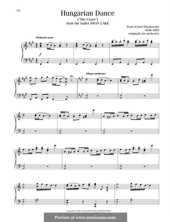 No.20 Danse hongroise. Czardas: For piano by Pyotr Tchaikovsky