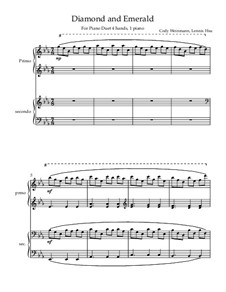 Diamond and Emerald 1 Piano 4 Hands, Op.3: Diamond and Emerald 1 Piano 4 Hands by Cody Weinmann