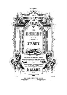 Two Divertissements for Violin: Two Divertissements for Violin by Carl Stamitz