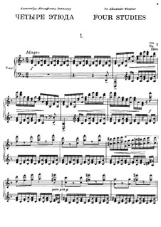 Four Studies, Op.2: Complete set by Sergei Prokofiev