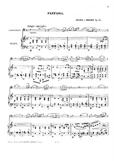 Fantasia for Cello and Piano, Op.25: Score by Jules de Swert