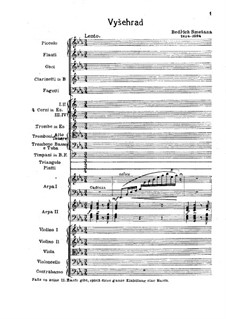 Vyšehrad, T.110: Full score by Bedřich Smetana