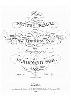 Eight Little Pieces, Op.24: Complete set by Fernando Sor