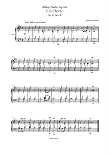 No.4 Ein Choral (Chorale): For piano by Robert Schumann