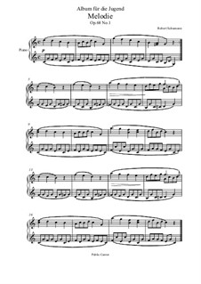 No.1 Melodie (Melody): For piano by Robert Schumann