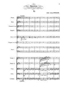 Suite for Orchestra: Full score by Vasily Kalinnikov