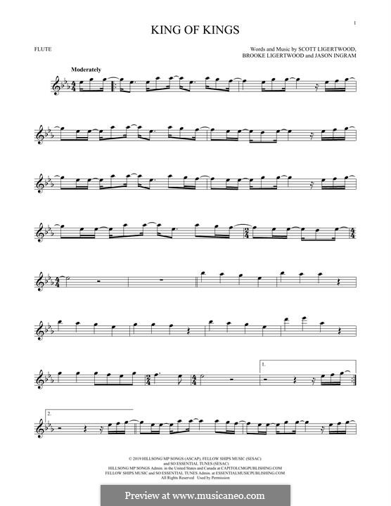 King of Kings (Hillsong Worship): For flute by Jason David Ingram