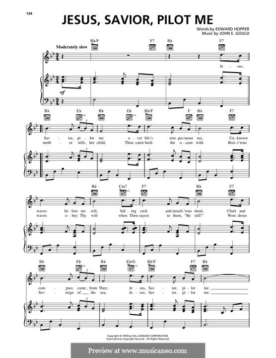 Jesus, Savior, Pilot Me: For voice and piano (or guitar) by John Edgar Gould