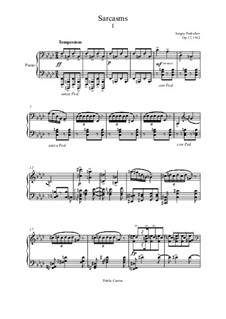 Sarcasms, Op.17 by S. Prokofiev - sheet music on MusicaNeo