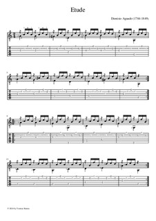 Etude in A Minor by D. Aguado - sheet music on MusicaNeo