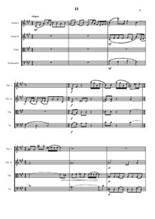 Quartet No.1: Movement II – full score by Vladimir Polionny