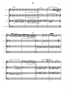 Quartet No.1: Movement IV – full score by Vladimir Polionny