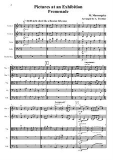 Complete Cycle: For strings – full score, parts by Modest Mussorgsky