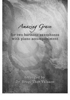 For trio instruments: For two baritone saxophones and piano by folklore
