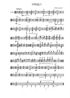 Этюд 3 для альта: Этюд 3 для альта by Vladimir Vvedensky