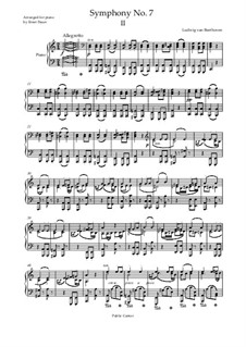 Movement II: Version for piano by Ludwig van Beethoven