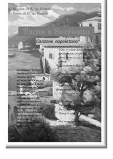 Torna a Surriento: For voice and piano by Ernesto de Curtis