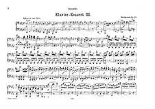 Concerto for Piano and Orchestra No.3, Op.37: Version for piano four hands by Ludwig van Beethoven