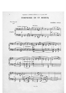 Symphony in C Minor, Op.59: Arrangement for piano four hands (Fragment) by Eugène Cools