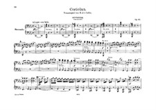 Ouvertüre Coriolan (Coriolanus Overture), Op.62: Version for piano four hands by Ludwig van Beethoven