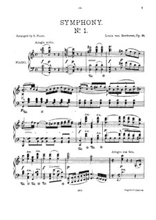 Complete Symphony: Version for piano by Ludwig van Beethoven