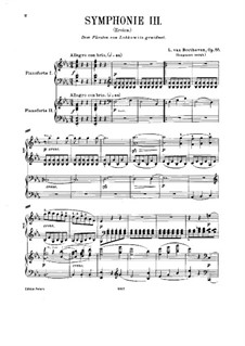 Complete set: Version for two pianos four hands by Ludwig van Beethoven