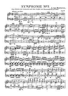 Complete Symphony: Version for piano by Ludwig van Beethoven