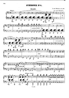 Symphony No.4, Op.60: Version for piano four hands by Ludwig van Beethoven