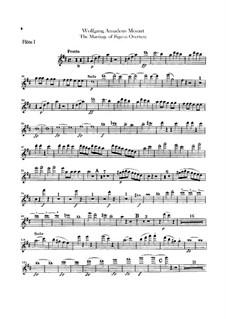 Overture: Flutes parts by Wolfgang Amadeus Mozart