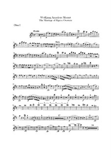 Overture: Oboes parts by Wolfgang Amadeus Mozart